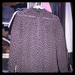 Sheer leopard print long sleeve